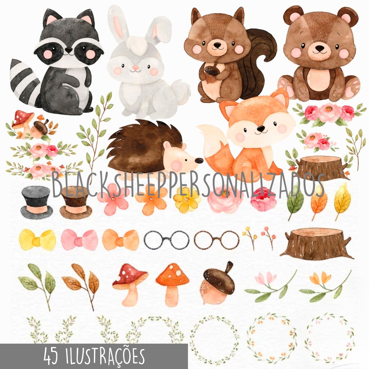 KIT DIGITAL FLORESTA ENCANTADA